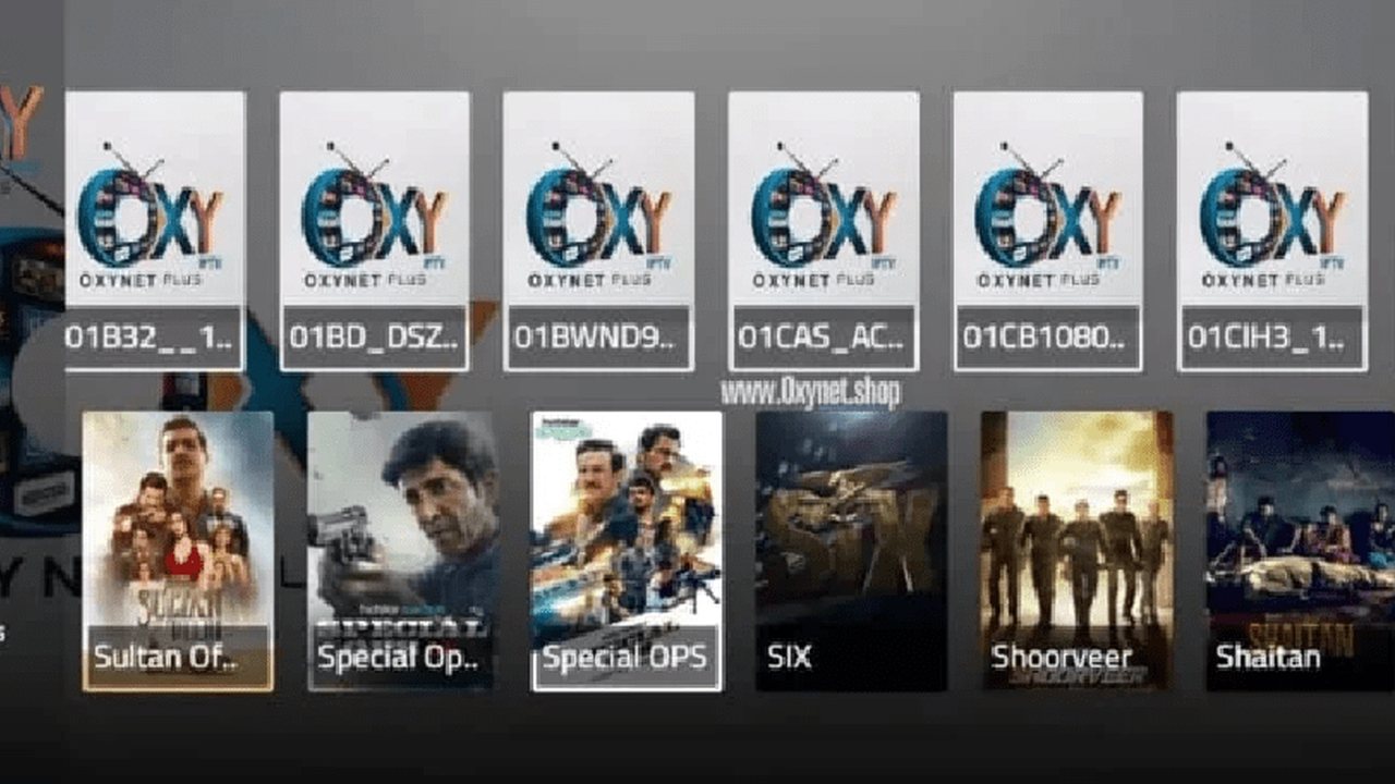 Oxynet app screen