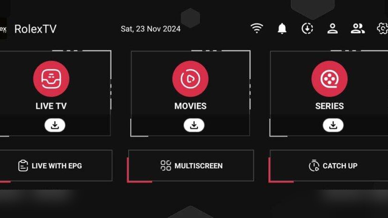 Rolex TV app screen